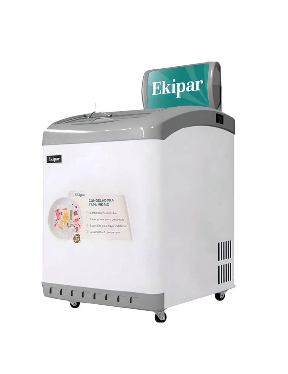 Congeladora tapa vidrio BG-160C